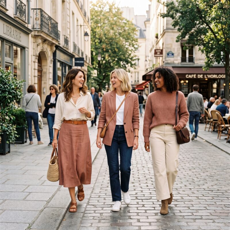 3 mujeres caminando por una 202606171217