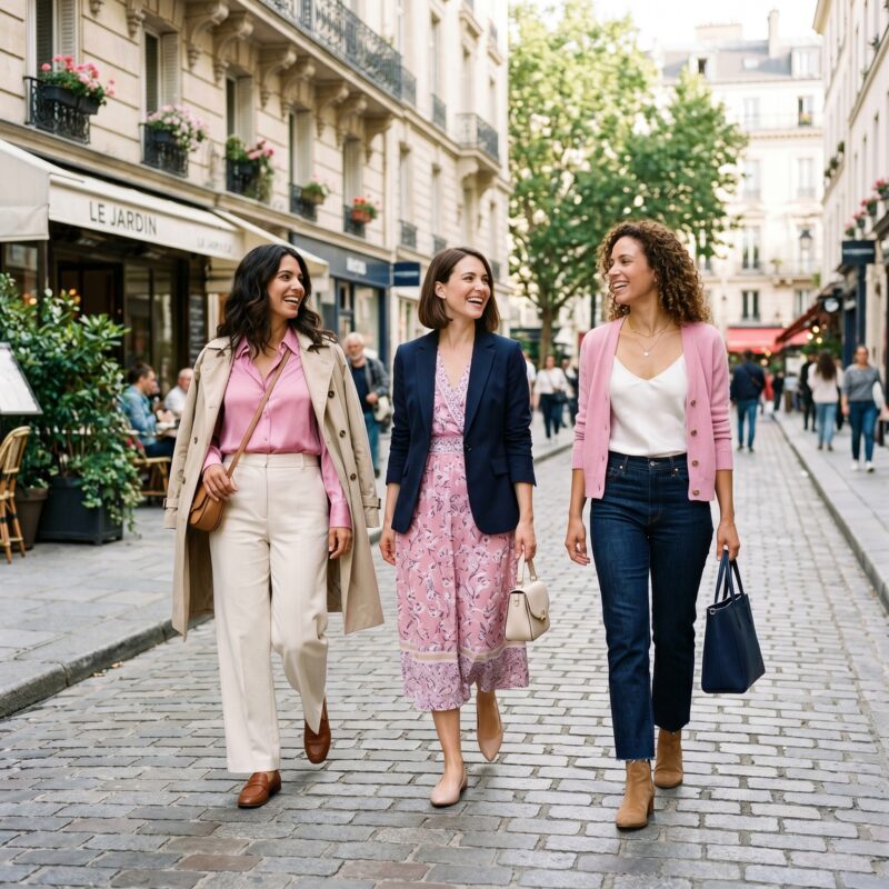 3 mujeres caminando por una 202606171219
