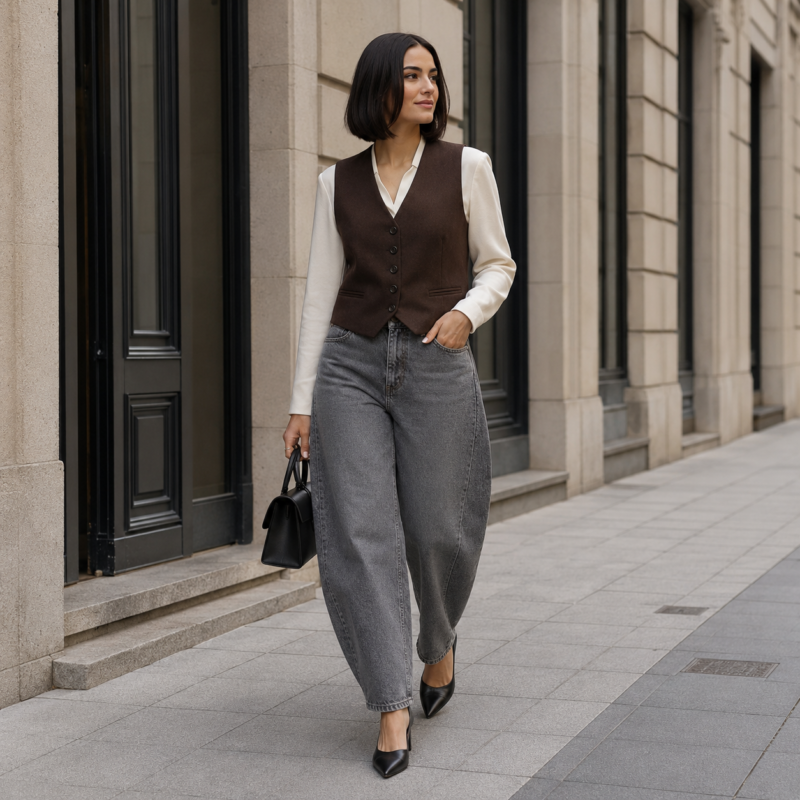 Barrel jeans tendencias de jeans 2027